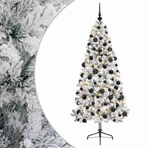 vidaXL Uměl&yacute; v&aacute;nočn&iacute; stromek s v&aacute;nočn&iacute;mi koulemi 210 cm 300 LED