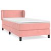 vidaXL Box spring postel s matrac&iacute; růžov&aacute; 80 x 200 cm samet