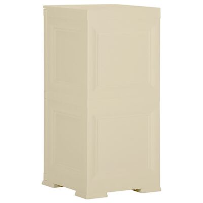 vidaXL Plastová skříňka 40 x 43 x 85,5 cm design dřeva angorská bílá