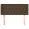vidaXL Čelo postele typu u&scaron;&aacute;k tmavě hněd&eacute; 93x16x78/88 cm textil