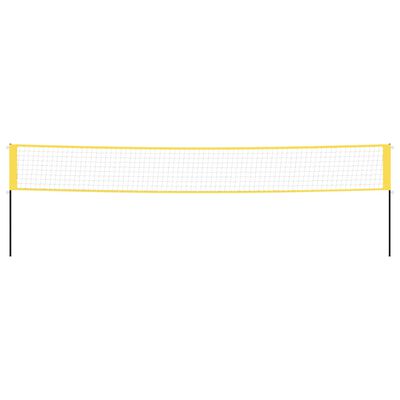vidaXL Badmintonová síť žlutá a černá 600 x 155 cm PE tkanina