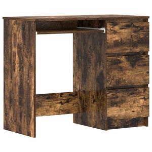 vidaXL Psac&iacute; stůl kouřov&yacute; dub 90 x 45 x 76 cm kompozitn&iacute; dřevo