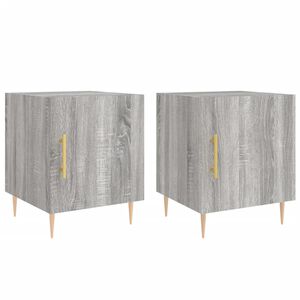 vidaXL Nočn&iacute; stolky 2 ks &scaron;ed&eacute; sonoma 40 x 40 x 50 cm kompozitn&iacute; dřevo