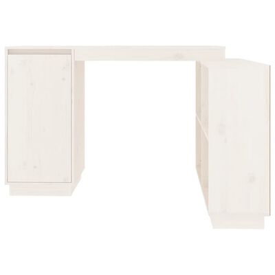 vidaXL Psací stůl bílý 110x50x75 cm masivní borové dřevo