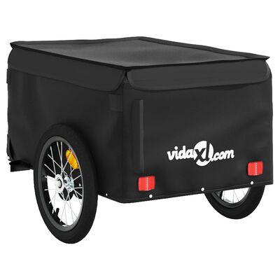 vidaXL Vozík za kolo černý 45 kg železo
