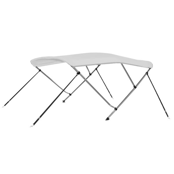 vidaXL Bimini stříška se 3 oblouky bílá 183 x 140 x 137 cm