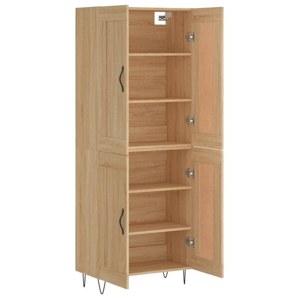vidaXL Skříň highboard dub sonoma 69,5 x 34 x 180 cm kompozitní dřevo