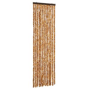 vidaXL Z&aacute;věs proti hmyzu okrov&yacute; a b&iacute;l&yacute; 56 x 200 cm žinylka