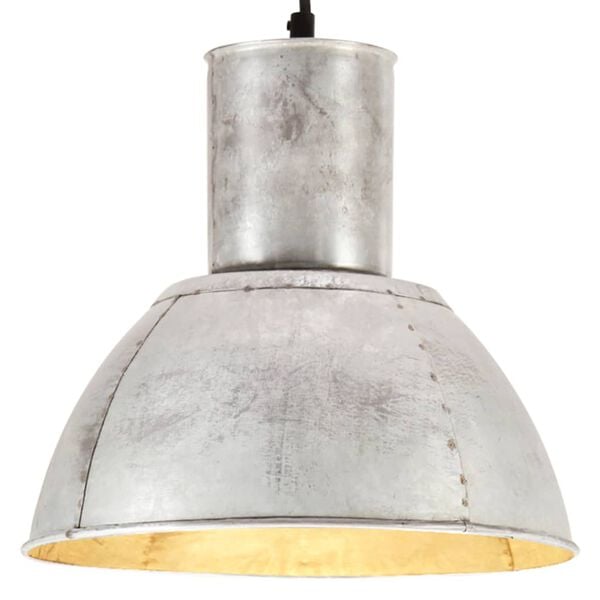 vidaXL Z&aacute;věsn&eacute; sv&iacute;tidlo 25 W stř&iacute;brn&eacute; kulat&eacute; 28,5 cm E27