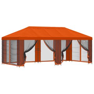 vidaXL Zahradn&iacute; alt&aacute;n se stěnami 6 x 3 m Oranžov&aacute; Polyester a ocel