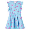 Dětské šaty s knoflíčky bez rukávů modré 128