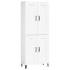 vidaXL Skř&iacute;ň highboard b&iacute;l&aacute; 69,5 x 34 x 180 cm kompozitn&iacute; dřevo