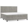 vidaXL Box spring postel s matrac&iacute; světle &scaron;ed&aacute; 200x200 cm samet