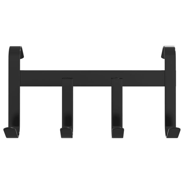 vidaXL Věšák na uzdy se 4 háčky černý ocel