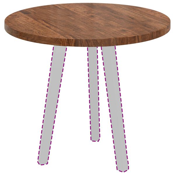 vidaXL Deska stolu Světle hněd&aacute; &Oslash; 60 x 2,5 cm Masivn&iacute; dubov&eacute; dřevo