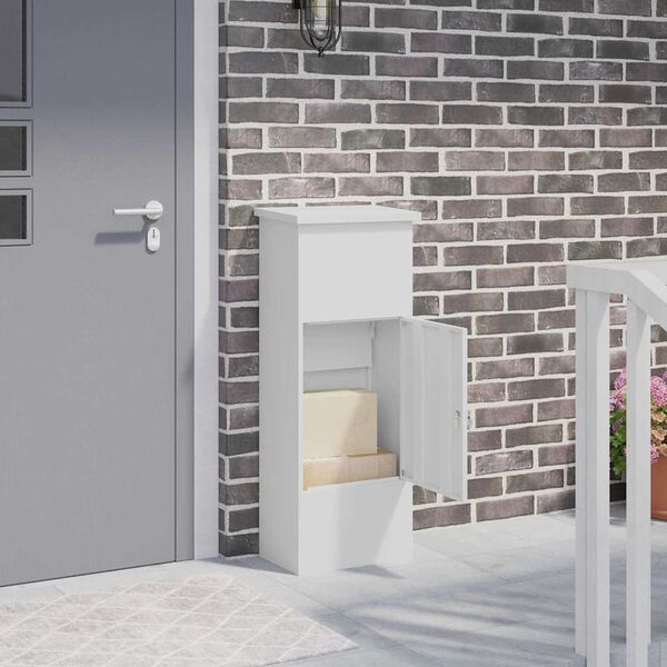 vidaXL Schr&aacute;nka na bal&iacute;ky B&iacute;l&aacute; 44,5 x 29 x 110,5 cm Ocel