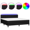 vidaXL Box spring postel s matrac&iacute; a LED čern&aacute; 180x200 cm textil