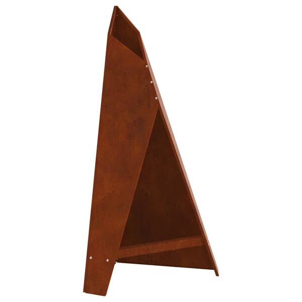 vidaXL Ohni&scaron;tě Hněd&aacute; 58 x 40 x 100 cm Povětrnostně odoln&aacute; ocel