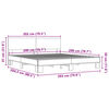 vidaXL R&aacute;m postele dub sonoma 200 x 200 cm kompozitn&iacute; dřevo a kov