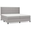vidaXL Box spring postel s matrac&iacute; světle &scaron;ed&aacute; 200 x 200 cm textil