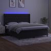 vidaXL Box spring postel s matrac&iacute; a LED čern&aacute; 160x200 cm samet