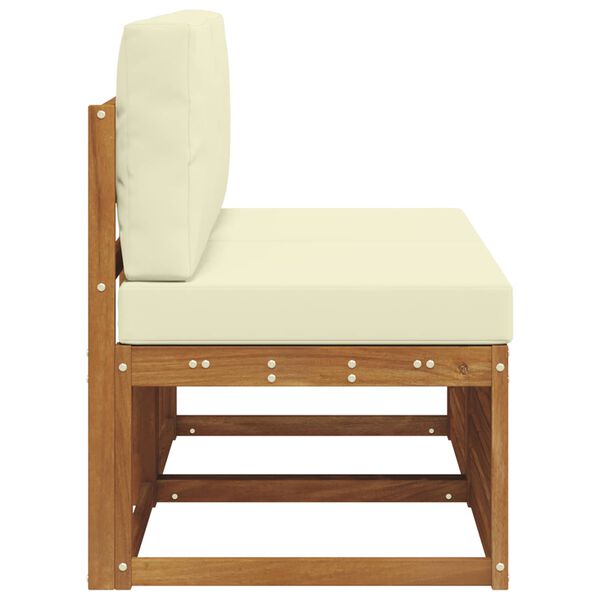 vidaXL 2 Kus Venkovn&iacute; středn&iacute; pohovka Masivn&iacute; ak&aacute;tov&eacute; dřevo Př&iacute;rodn&iacute;