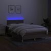 vidaXL Box spring postel s matrac&iacute; a LED taupe 120x190 cm textil