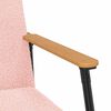 vidaXL křeslo Růžov&aacute; 59 x 75 x 78 cm Kudrnat&aacute; l&aacute;tka podobn&aacute; vlně