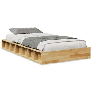 vidaXL R&aacute;m postele bez matrace 100x200 cm Dubov&yacute; masiv