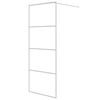 vidaXL Sprchová zástěna walk-in bílá 80 x 195 cm čiré ESG sklo