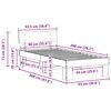 vidaXL R&aacute;m postele Voskově hněd&aacute; 90 x 200 cm Masivn&iacute; borov&eacute; dřevo