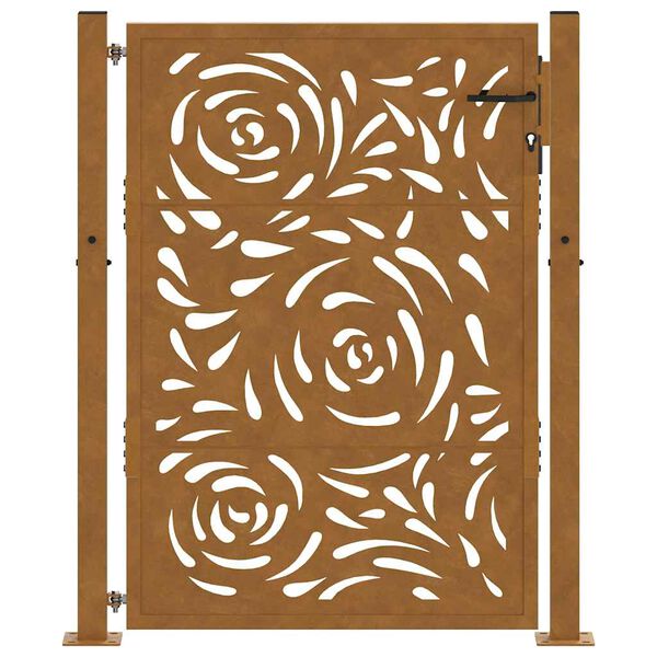 vidaXL Zahradn&iacute; br&aacute;na 100 x 150 cm odoln&aacute; ocel s motivem plamene