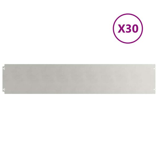 vidaXL Travní lemy 30 ks 20x103 cm nerezová ocel