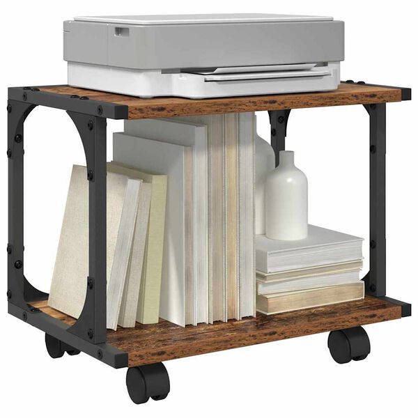 vidaXL Stojan na tisk&aacute;rnu Star&eacute; dřevo 41 x 28 x 33.5 cm