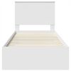 vidaXL R&aacute;m postele s čelo B&iacute;l&aacute; 90 x 190 cm kompozitn&iacute; dřevo