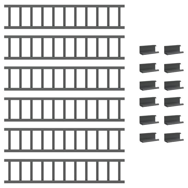 vidaXL Stře&scaron;n&iacute; z&aacute;chytn&iacute;k sněhu Antracit 600 x 2,5 x 20 cm Ocel