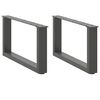 vidaXL Nohy konferenčn&iacute;ho stolku ve tvaru U 2 ks antracitov&eacute; 60 x (30-31) cm ocelov&eacute;
