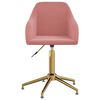 vidaXL Otočn&eacute; j&iacute;deln&iacute; židle 6 ks růžov&eacute; samet