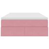 vidaXL Postel s &uacute;ložn&yacute;m prostorem a matrac&iacute; Růžov&aacute; 120 x 200 cm samet