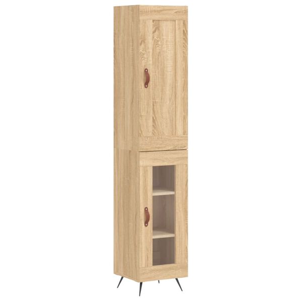 vidaXL Skř&iacute;ň highboard dub sonoma 34,5 x 34 x 180 cm kompozitn&iacute; dřevo