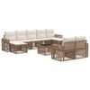 vidaXL Sada zahradn&iacute;ch pohovek 10 pcs Beige a kr&eacute;mov&aacute; b&iacute;l&aacute; polyratan