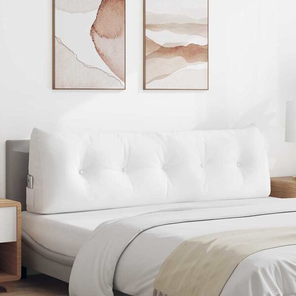 vidaXL Pol&scaron;t&aacute;ř na z&aacute;da B&iacute;l&aacute; 160 x 24 x 50 cm textil