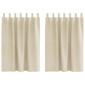 vidaXL Zatemňovac&iacute; z&aacute;věsy 2 pcs Kr&eacute;mov&aacute; 140 x 140 cm samet