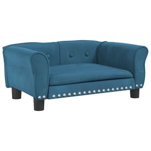 vidaXL Pel&iacute;&scaron;ek pro psy modr&yacute; 70 x 45 x 30 cm samet