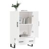 vidaXL Skř&iacute;ň highboard b&iacute;l&aacute; 69,5 x 31 x 115 cm kompozitn&iacute; dřevo