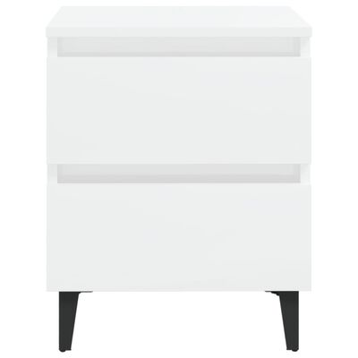 vidaXL Noční stolek bílý s vysokým leskem 40 x 35 x 50 cm dřevotříska