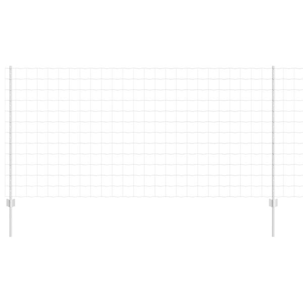 vidaXL Plot s sloupkem Stř&iacute;brn&aacute; 1,2 x 10 m Ocel