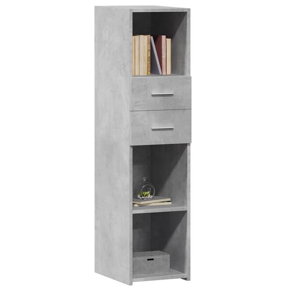 vidaXL Skř&iacute;ň highboard betonově &scaron;ed&aacute; 30x42,5x124 cm kompozitn&iacute; dřevo