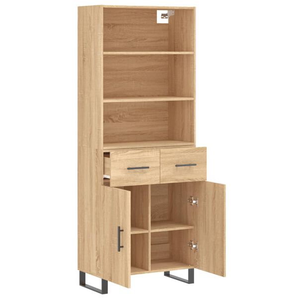 vidaXL Skř&iacute;ň highboard dub sonoma 69,5 x 34 x 180 cm kompozitn&iacute; dřevo