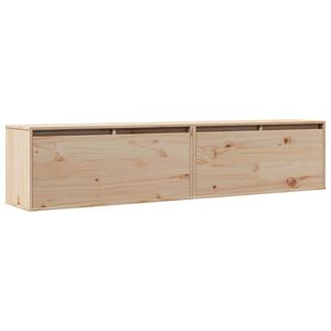 vidaXL N&aacute;stěnn&eacute; skř&iacute;ňky 2 ks 80 x 30 x 35 cm masivn&iacute; borov&eacute; dřevo